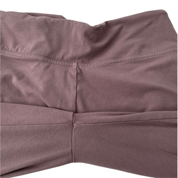 Victoria's Secret High Waisted Leggings Stretch Strappy Cropped Mauve Medium - Picture 8 of 10